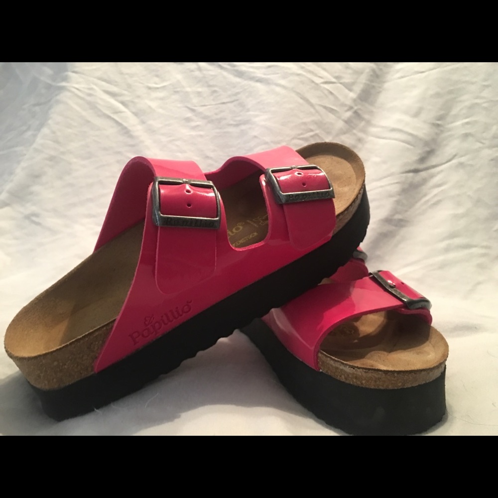 Papillio hot pink sandals  by Birkenstocks